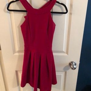 Red Mini Dress with Bow in Back - S